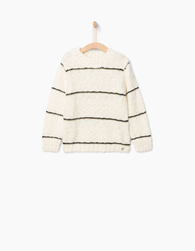 Pull grosses mailles, rayures fille - IKKS