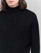 Pull noir tricot col roulé Homme-6
