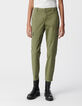 Kaki battle jeans cropped Dames-4