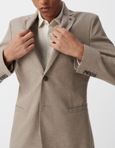 Beige blazer gem&ecirc;leerd katoen Heren - IKKS