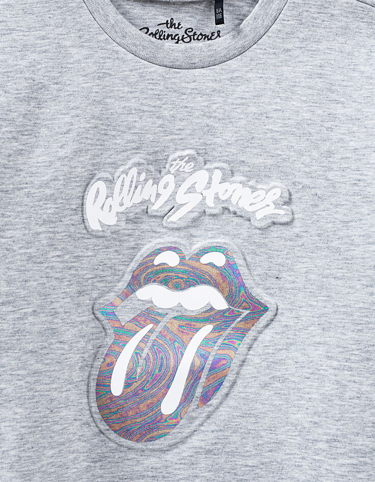 Sudadera gris visual lengua THE ROLLING STONES niño-2