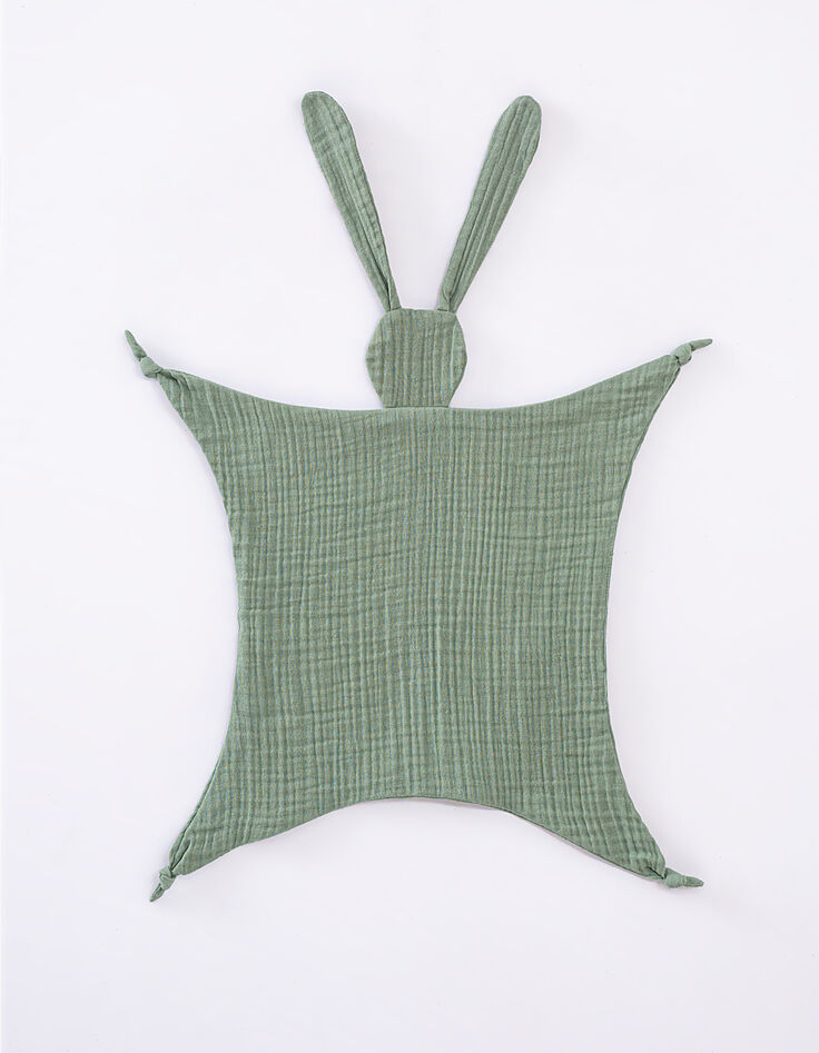 Doudou lapin vert coton biologique GABRIELLE PARIS-3