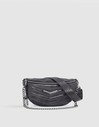 THE 1. belt bag grey quilted leather Women - IKKS