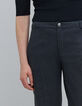 Pantalon de costume flare gris rayures tennis Femme-5