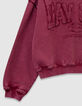 Sweat bordeaux maxi typo brodée fille-7