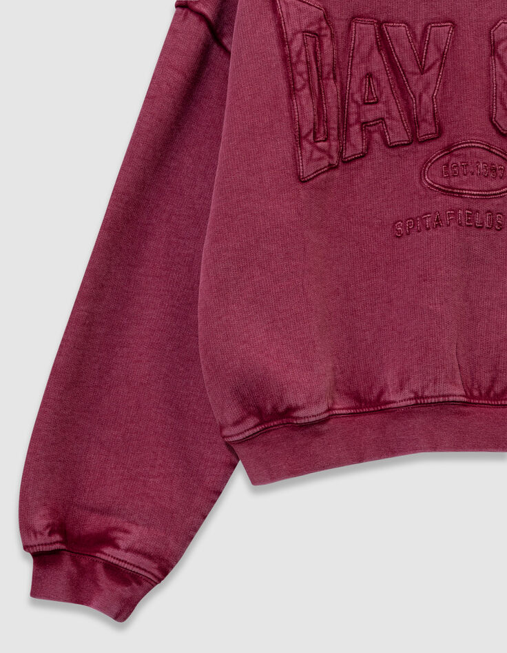 Sweat bordeaux maxi typo brodée fille-7 Sweat bordeaux maxi typo brodée fille-7