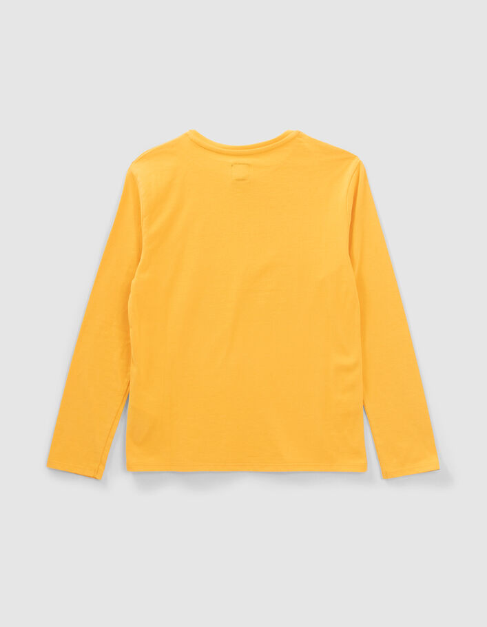 Boys’ yellow letter marking organic cotton T-shirt-3