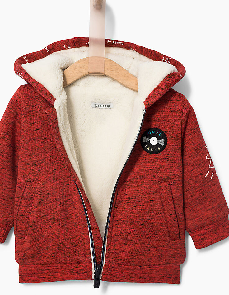 Baby boys' red cardigan -3