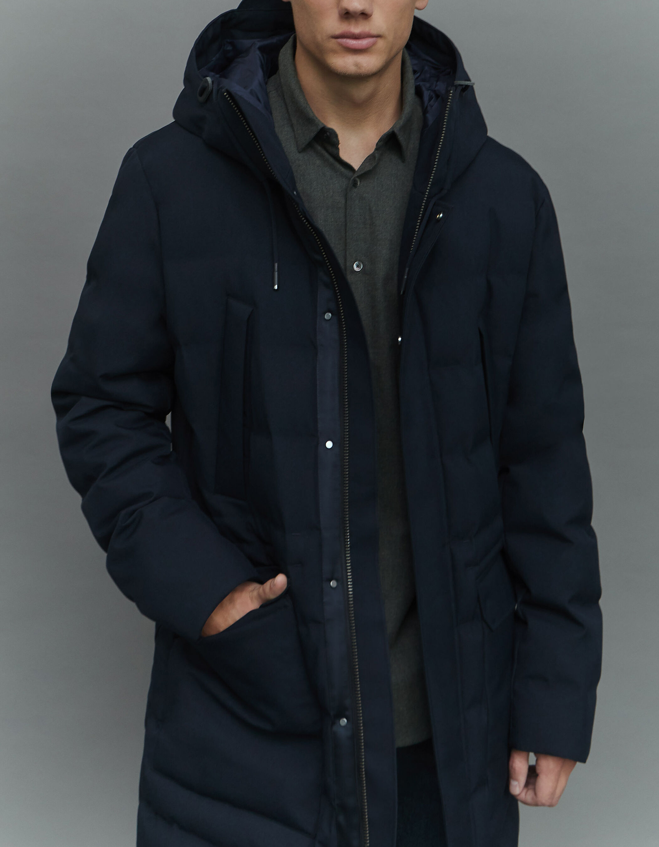Parka ikks 2025 homme bleu marine
