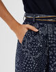 Falda corta marina estampado pañuelo-2