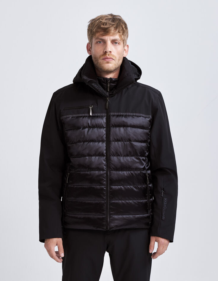 Doudoune noire bi-matière IKKS x DUVILLARD Homme-2