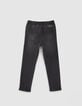 Grijze TAPERED jeans elastische taille jongens-3