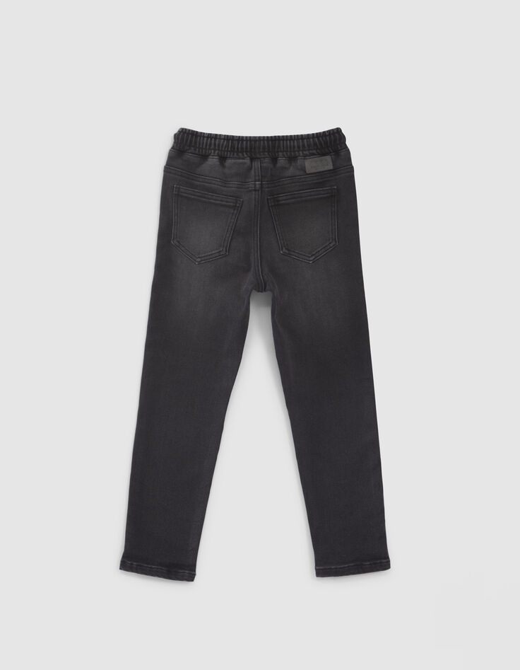 Grijze TAPERED jeans elastische taille jongens-3