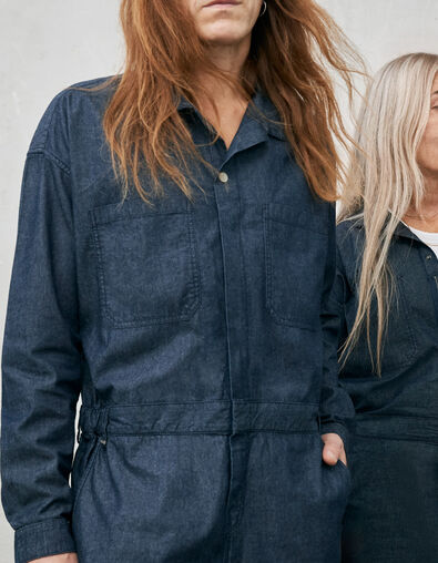 Gender Free-Jumpsuit in blauw WATERLESS jeans Uniseks - IKKS