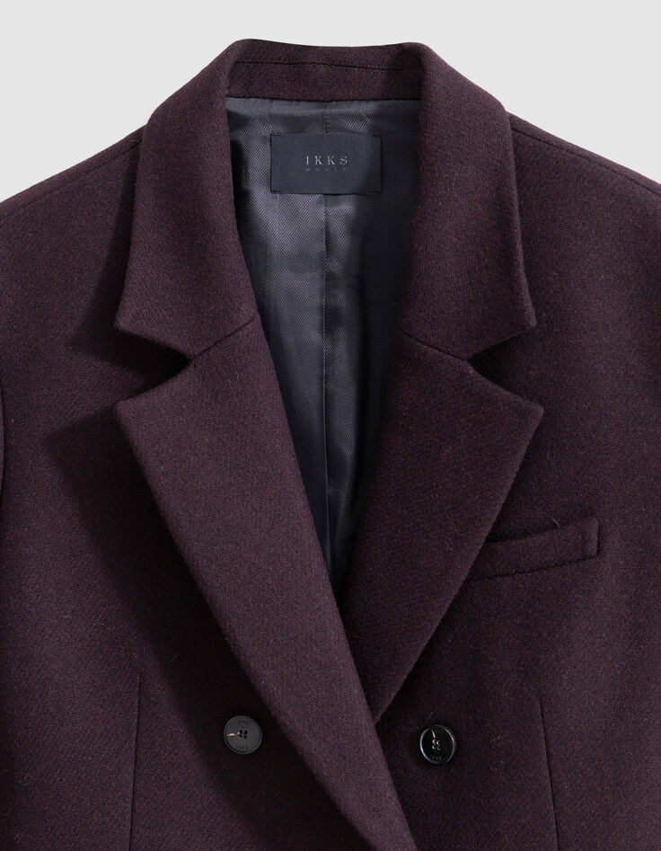 Mujer Chaqueta oversize burdeos de doble botonadura-2