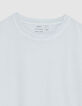Camiseta azul claro de algod&oacute;n org&aacute;nico Cuello redondo-7