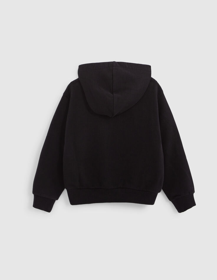 Zwarte sweater luipaardblik, geborduurde lovertjes meisjes-3
