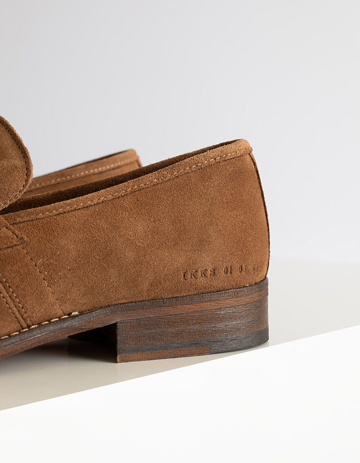 Mocassins vison en cuir velours Homme-4