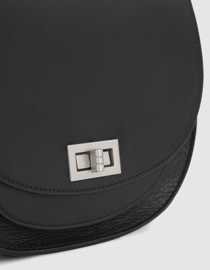 Schwarze Damenledertasche The Small Waiter mit Ziernieten-4