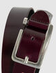 Bordeauxroter Damengürtel Lackleder-3