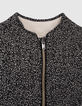 Cardigan réversible noir tachiste et écru bébé fille-8