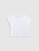 Weißes Mädchen-T-Shirt mit Leopard und Herz-3