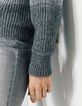 Women’s grey tie-dye knit sweater-3