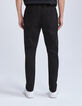 Men's black textured organic cotton COMFORT joggers-3