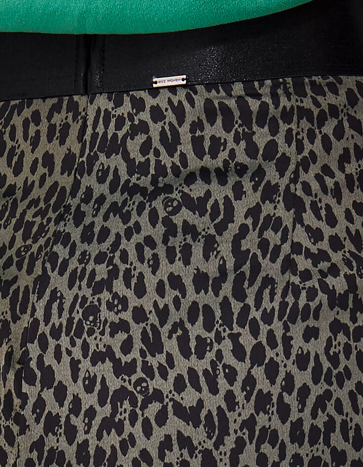 Damenbleistiftrock mit Leopardentupfen-4