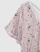 Robe longue parme Ecovero® imprimé micro fleurs fille-4