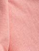Korallenrotes Mädchen-T-Shirt mit Maxi-Ananasstickerei-8