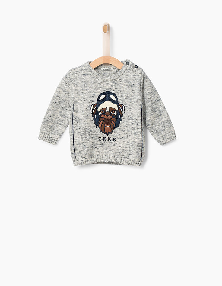 Jersey gris bebé niño -2