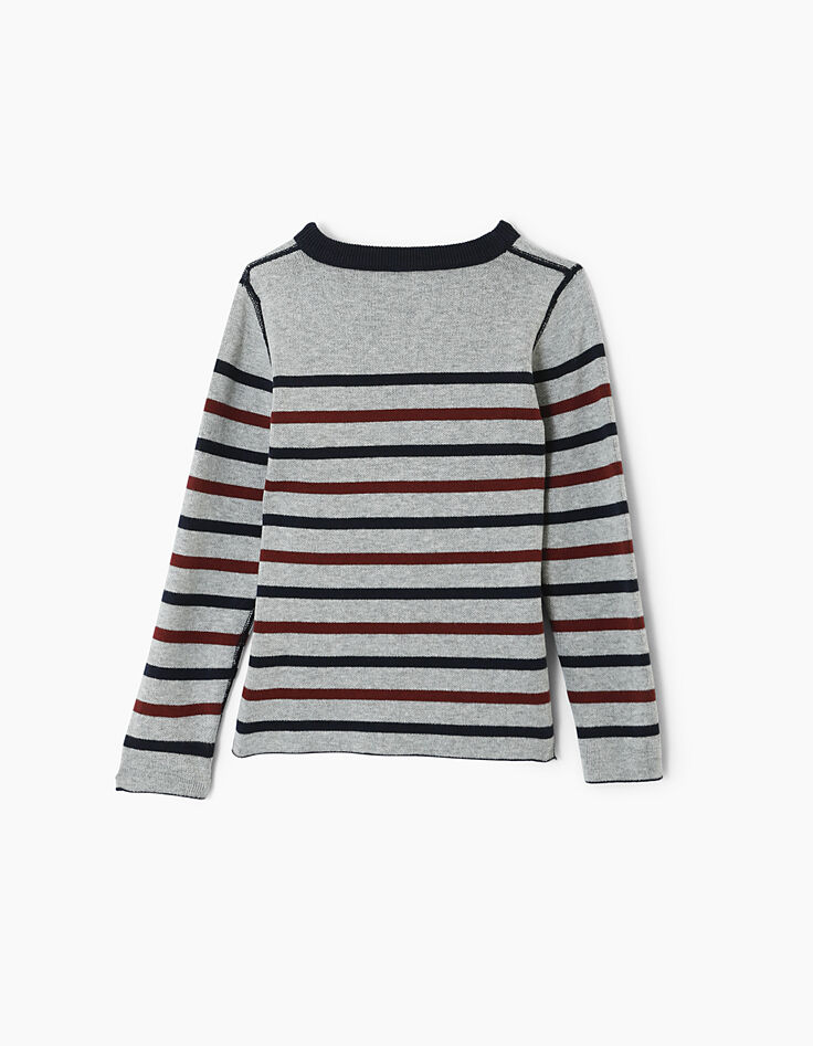 Jersey reversible navy Club Electro y gris rayas niño -4