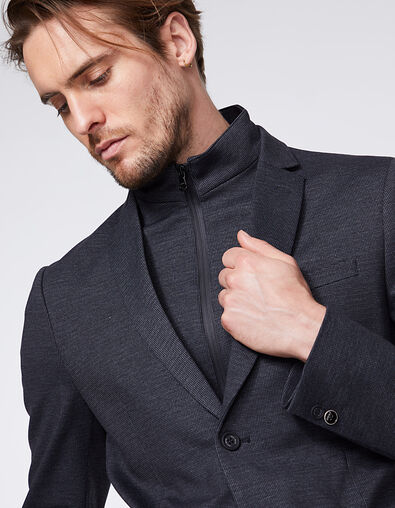 Americana antracita de cuadritos Hombre - IKKS