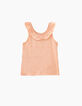 Top rosa empolvado bordado SMILE niña-5