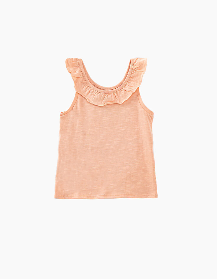 Top rosa empolvado bordado SMILE niña-5