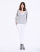 Damestrui V-hals voornamelijk viscose sieraaddetails-6