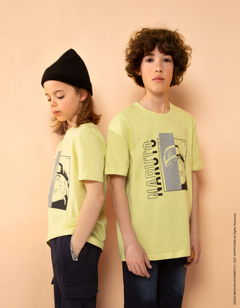 Geel T-shirt NARUTO reflecterende opdruk jongens