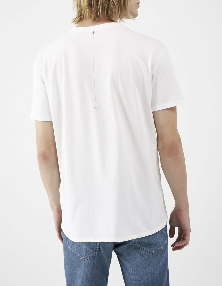 Off White Herren-T-Shirt mit Ankermotiv - IKKS