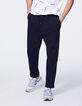 Men’s navy textured fabric jogpants-1