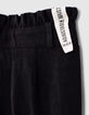 Lockere schwarze M&auml;dchenhose mit G&uuml;rtel-5