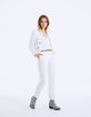Pantalón sastre tobillero de algodón lino blanco roto mujer-6