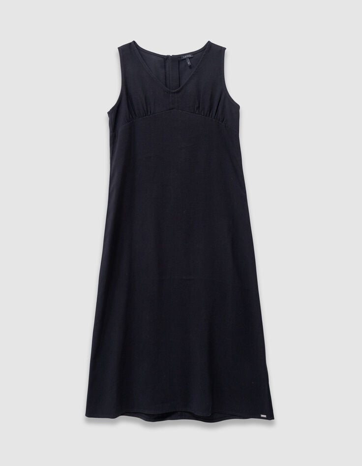 Girls’ 2-in-1 black midi dress and white cropped T-shirt-4