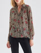 Women’s ecru recycled paisley leopard print shirt-2