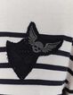 Weißes Damenmatrosenshirt mit schwarzen Streifen-4