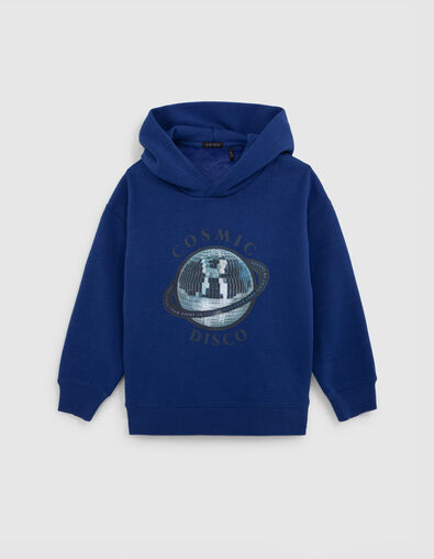 Optischer blauer Lentikular-Jungensweater, Kosmos-Motive - IKKS
