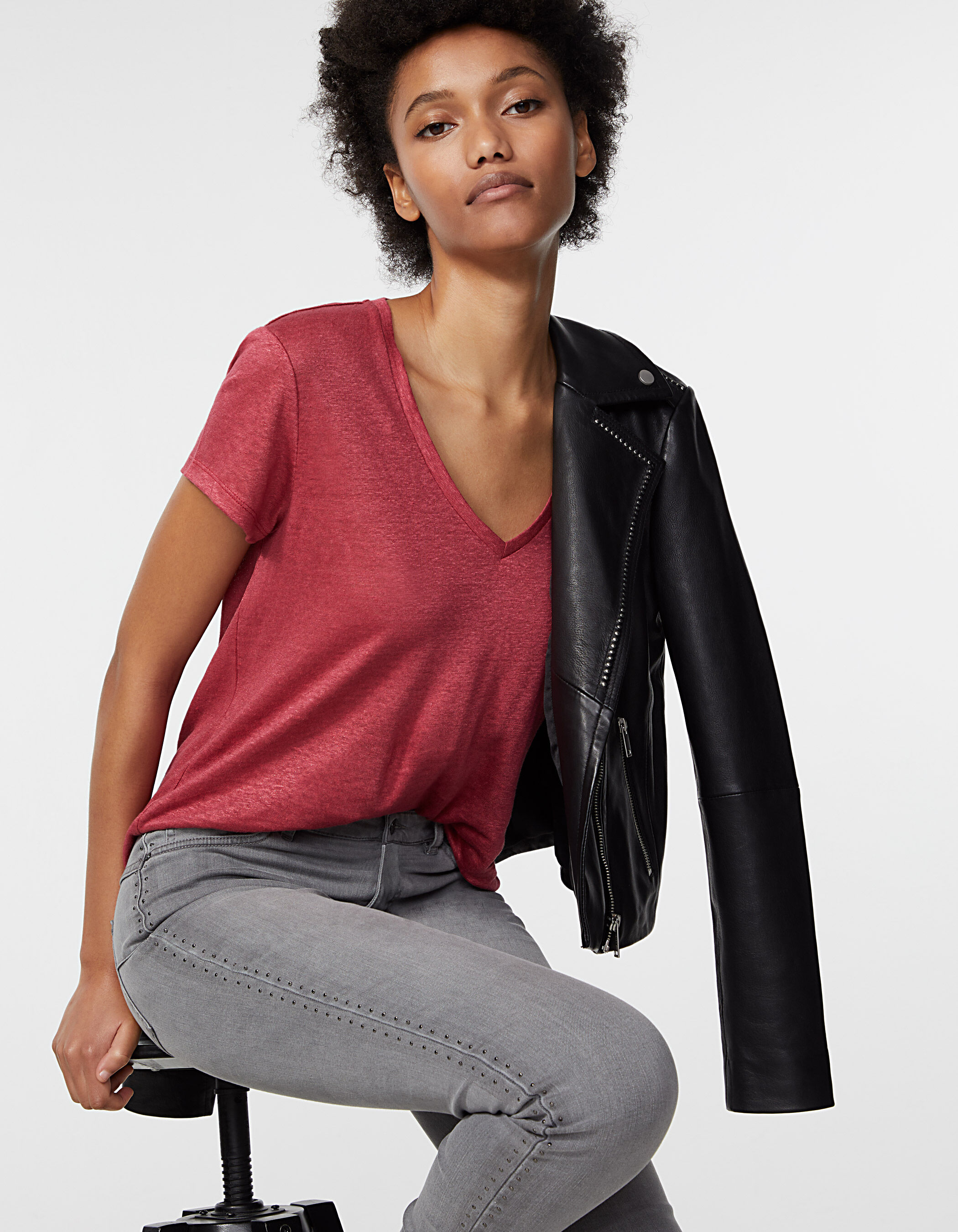 Tee shirt hotsell en lin femme
