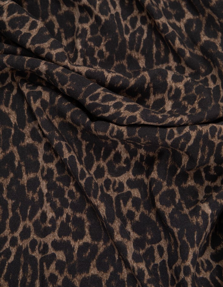 Herrenhemd SLIM grau mit Leopardenmuster-9