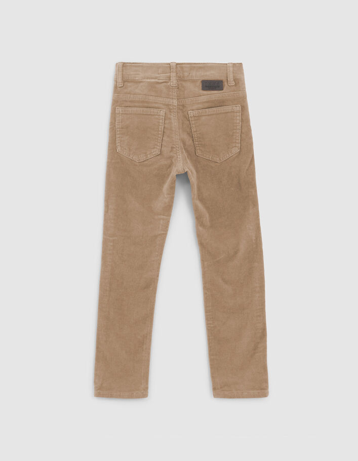 Pantalon SLIM moka en velours milleraies garçon-3