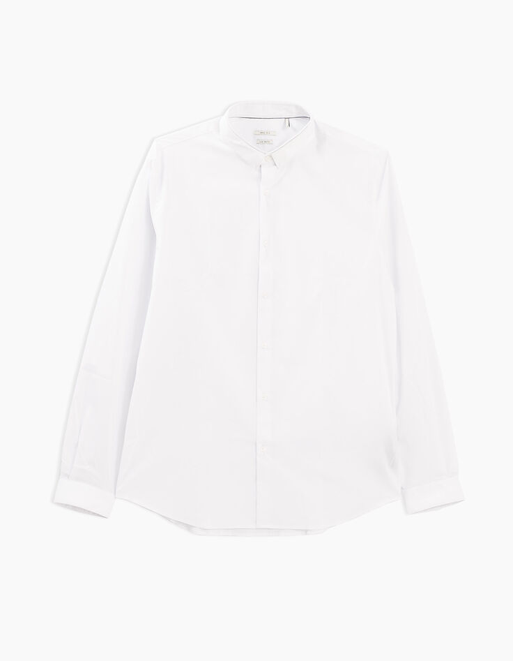 Camisa slim blanca efecto doble cuello Easy Care Hombre-1